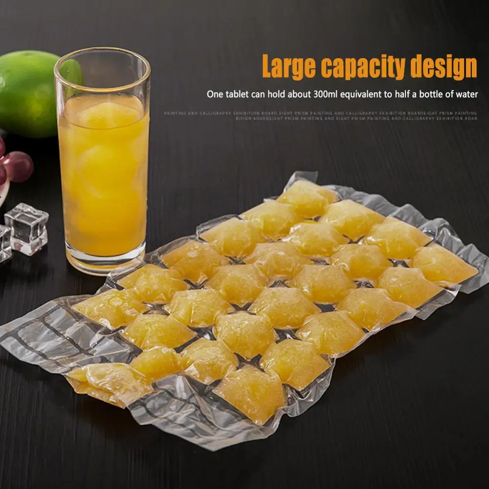 Новинка 10 шт. форма кубика льда само-уплотнение пакеты для кубиков прозрачная