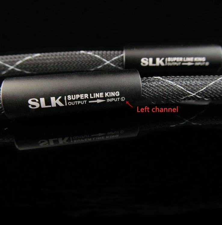 

2PCS SLK audio carbon fiber oxygen-free copper RCA lotus audio signal cable