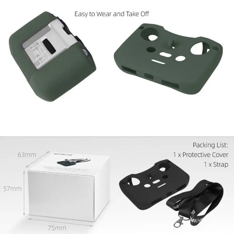 

Silicone Protective Cover With Remote Controller Strap Protective Sleeve For DJI Mavic Air 2 Drone Accessories 2020