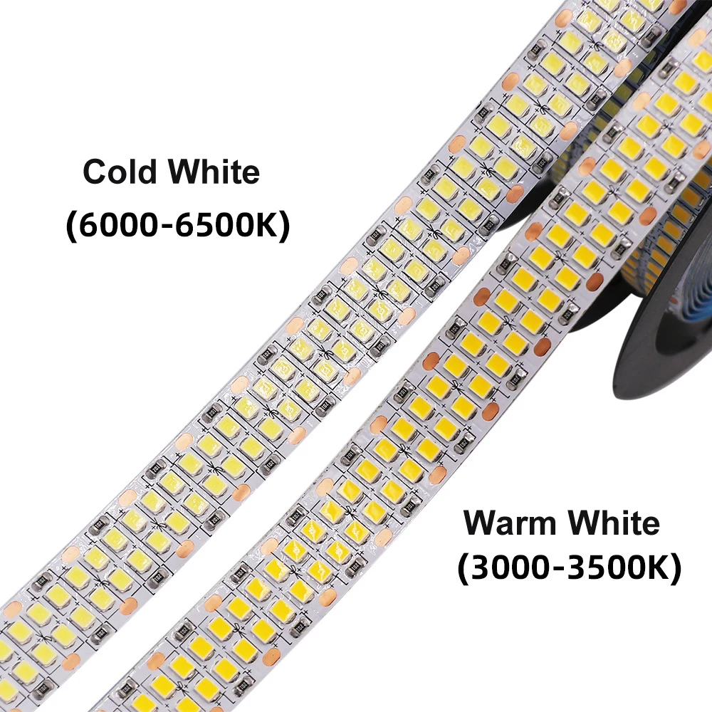 СВЕТОДИОДНАЯ лента SMD 2835 100 м 480 светодиодов/м двухрядная гибкая светодиодная 24 В 12
