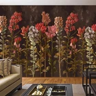 Настенная картина в европейском стиле с цветочным принтом, ручная роспись в стиле ретро, для гостиной, спальни, нетканые обои на заказ