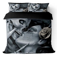 drop shipping boys bedding sets 3d digital printing magic skull bedding set duvet cover 100 microfiber kiss