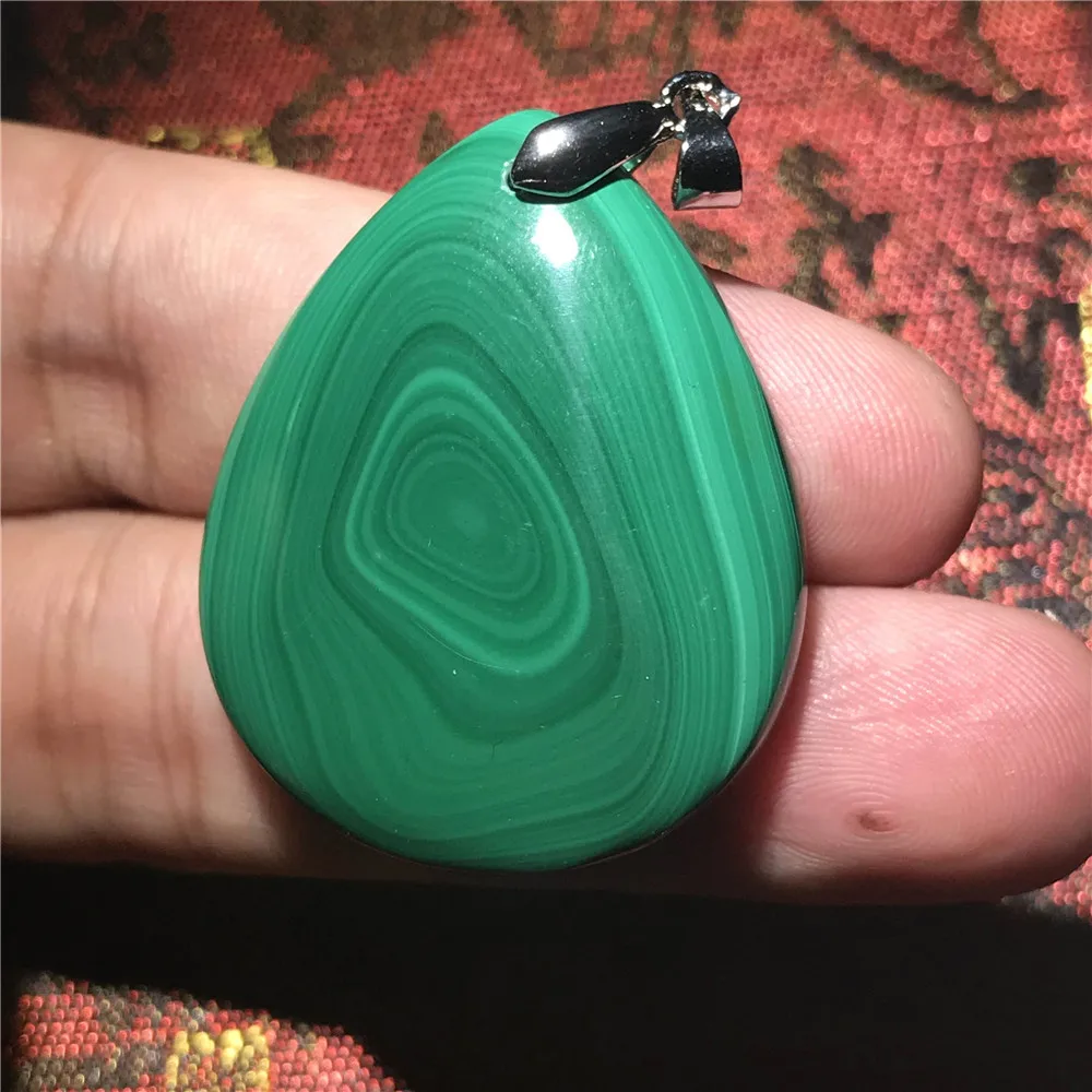 Оригинальные натуральные зелёные малахитовые подвески для женщин леди 35x29x7 мм