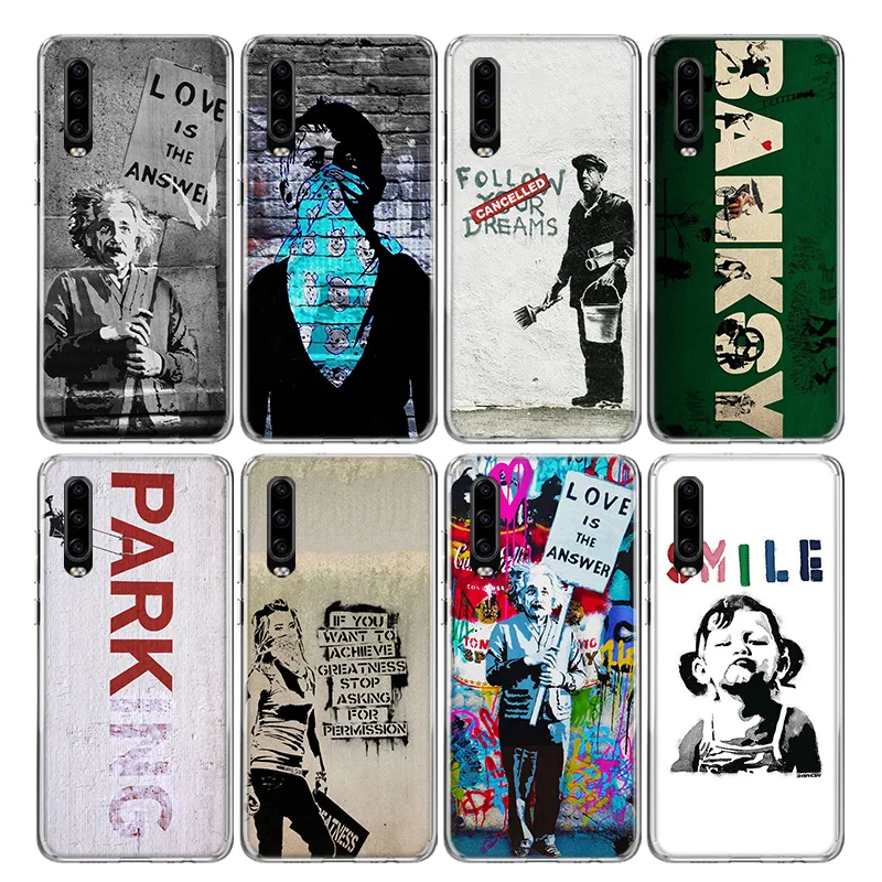 Чехол для телефона с граффити Banksy Huawei Y5 Y6 Y7 Y9S Honor 9 10 Lite 8A 8X 8S 9X P Smart Z 2019 7X 7A мягкая