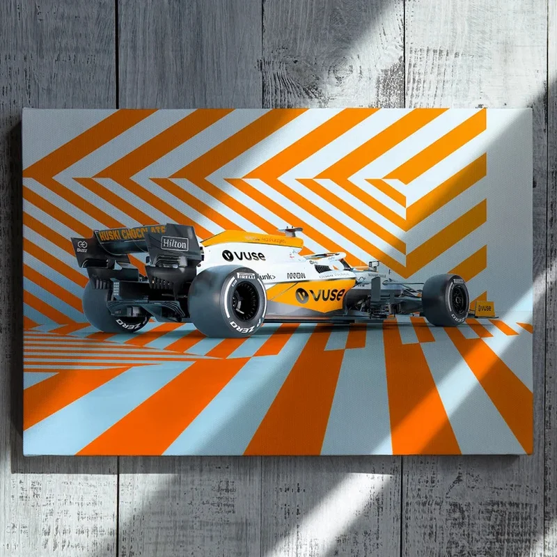 

Lando Norris Mclaren Gulf Monaco Formula 1 F1Print Canvas Verstappen Pit Stop Wall Art Picture for Living Room Modern Home Decor