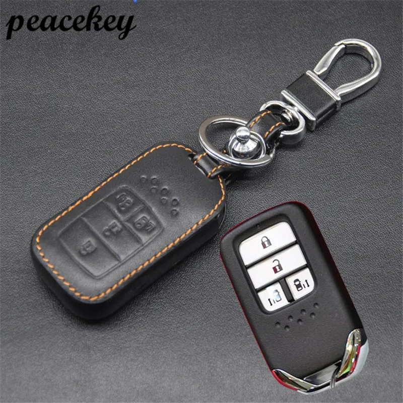 Кожаный чехол для автомобильного ключа держатель Honda /Accord /CRV /Civic Crosstour Pilot|leather key fob