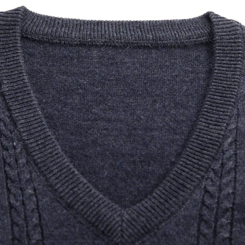 

Sweater Vest Men Clothes V-Neck Printed Wool Vests Brand Male Sleeveless Knitted Pullover Fashion Casual Slim Fit Chaleco Hombre