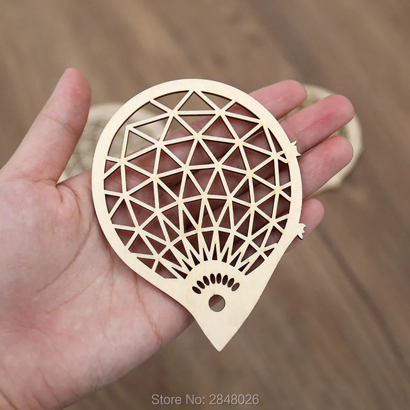 Лазерная резка деревянные подставки для ежа украшения. Незаконченные Тэги.