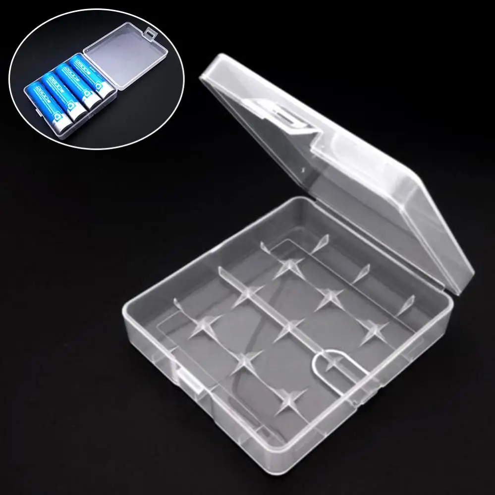 18650 Батарея Пластик ящик для хранения Жесткий Чехол держатель чехол 4x18650 AA