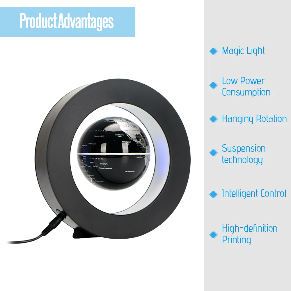 Новинка магнитный левитационный Плавающий глобус 4 дюйма с цветными