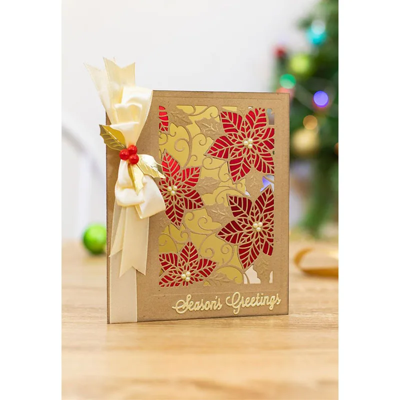 Лист звезда кружева рождественские слова буквы металлические штампы для сделай