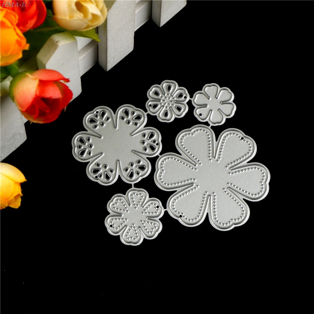 

Flowers Bloom Bloosom Metal Cutting Dies Knives Stencil Album Art Card Cake Dies Cut Flowers Shape Scrapbooking 65*80mm 1PCS