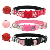 pet cat dog collar with bell adjustable buckle necklace decoration pets accessories for small medium large cats dropship