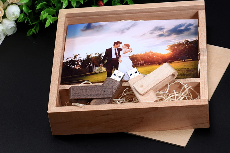 JASTER Maple деревянная квадратная фотобокс и клен usb 2,0 4 ГБ/8 ГБ/16 ГБ/32 ГБ/64 ГБ флэш-накопитель(Пользовательский логотип