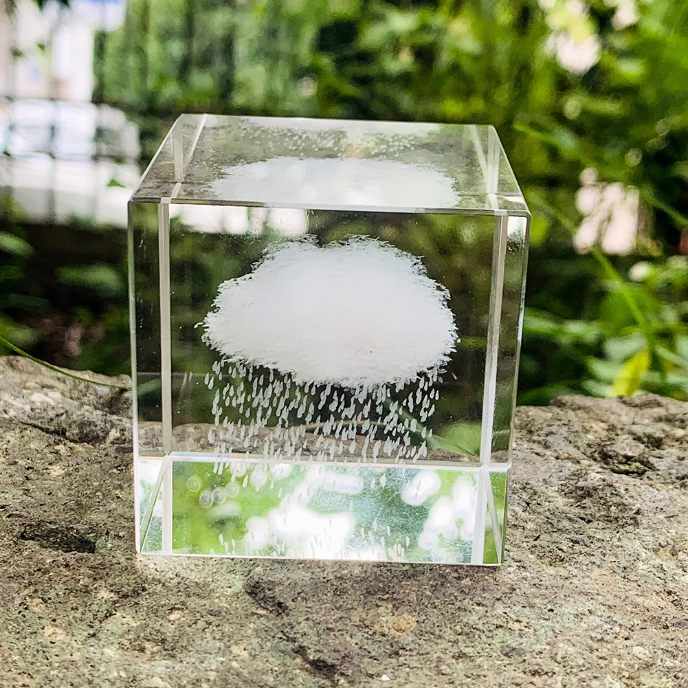 

Миниатюрный автомобильный Декор K9, лазерная резка, в виде облаков, с кристаллами, для дождливой погоды, пресс-папье, Свадебная и вечерняя эст...