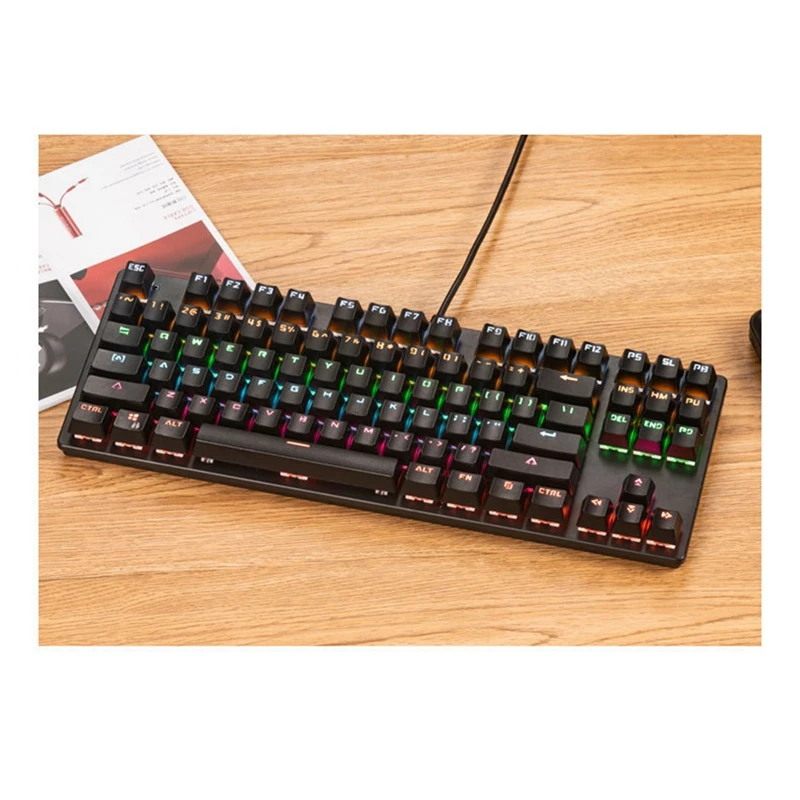 

Mechanical Keyboard 87 Keys Blue Switch Keyboard Game Mechanical Keyboard 26 Keys Without Punch