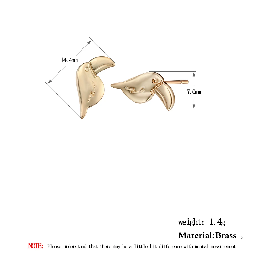 Kinitial Мода Тукан попугай Ара серьги в виде птиц стиле бохо серьги-гвоздики птицы
