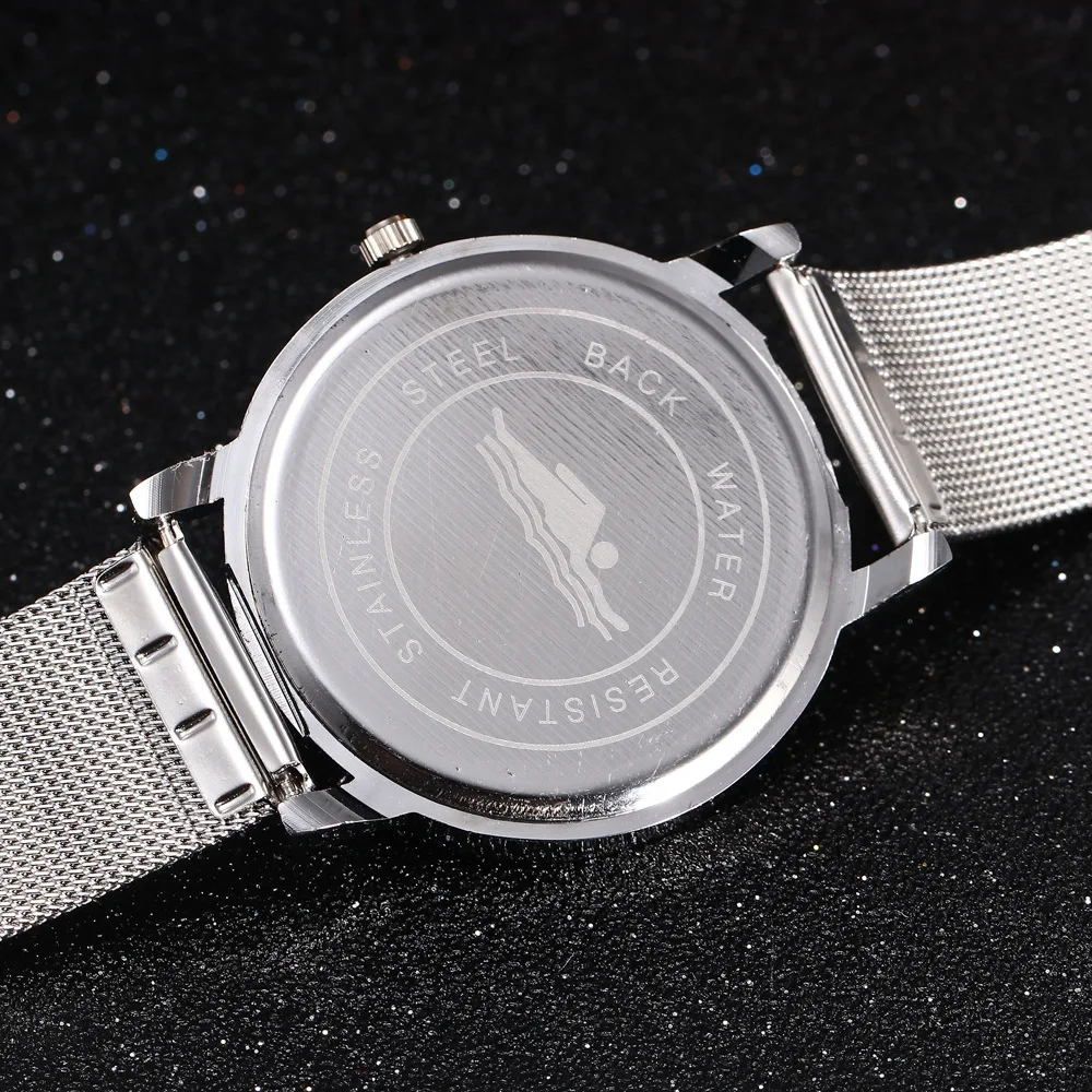 

Fashion Trend Creative Student Watch Male and Female Student Personality Black and White Mesh Quartz Watch Harajuku Style Watch