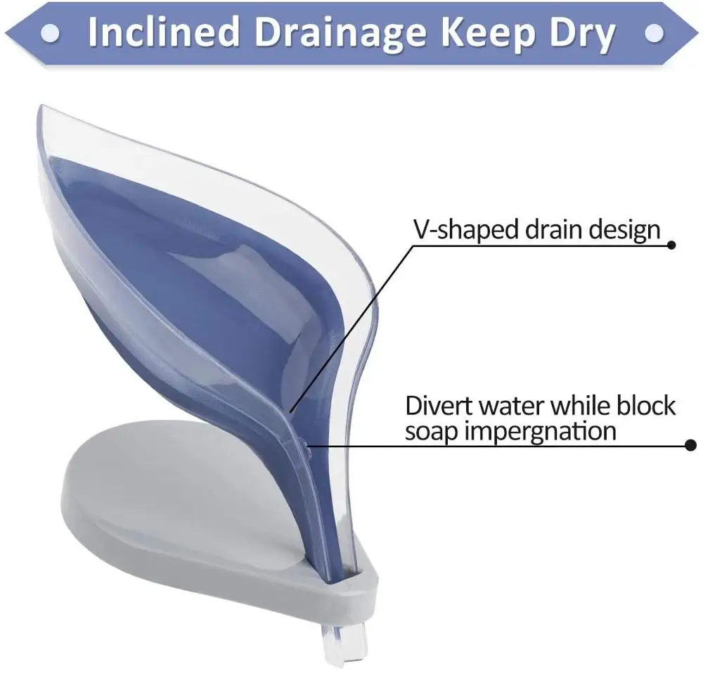 

New Leaf Shape Holder Soap Box Bathroom Soap Holder Dish Storage Plate Tray Soap Holder Case Bathroom Supplies Kitchen Gadgets
