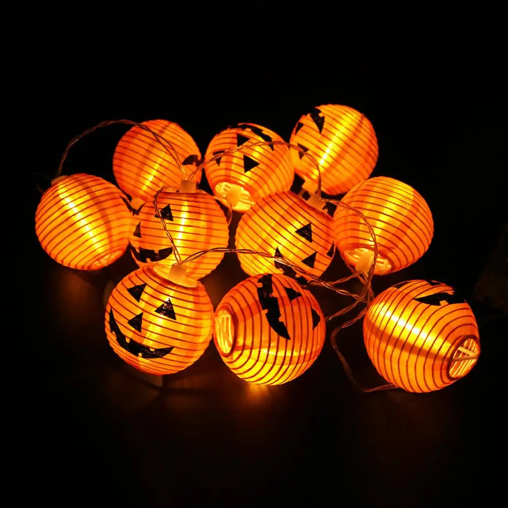 1Pcs Pumpkin Light OurWarm дом с привидениями висячие привидения украшения-ужастики для хеллоуина реквизит жуткий скелет висящий Грим жнец домашняя Дверная панель Декор - Цвет: 1Pcs Pumpkin Light