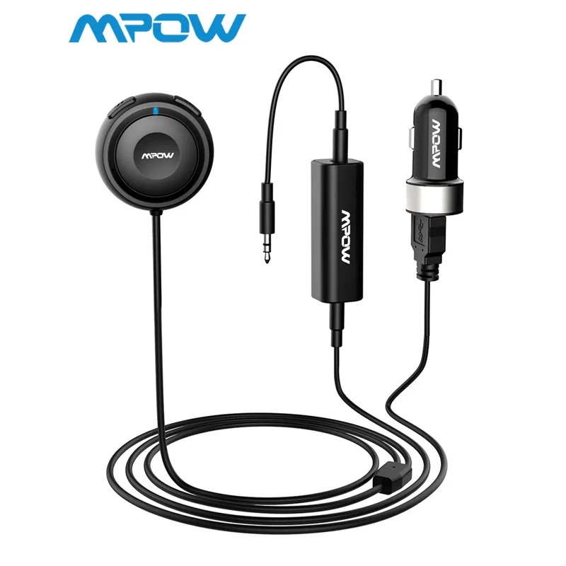 Mpow MBR2 Bluetooth автомобильный комплект громкой связи стримбот аудио приемник беспроводной стерео приемник с автомобильным зарядным устройством шумоизоляция - Цвет: Bluetooth Receiver