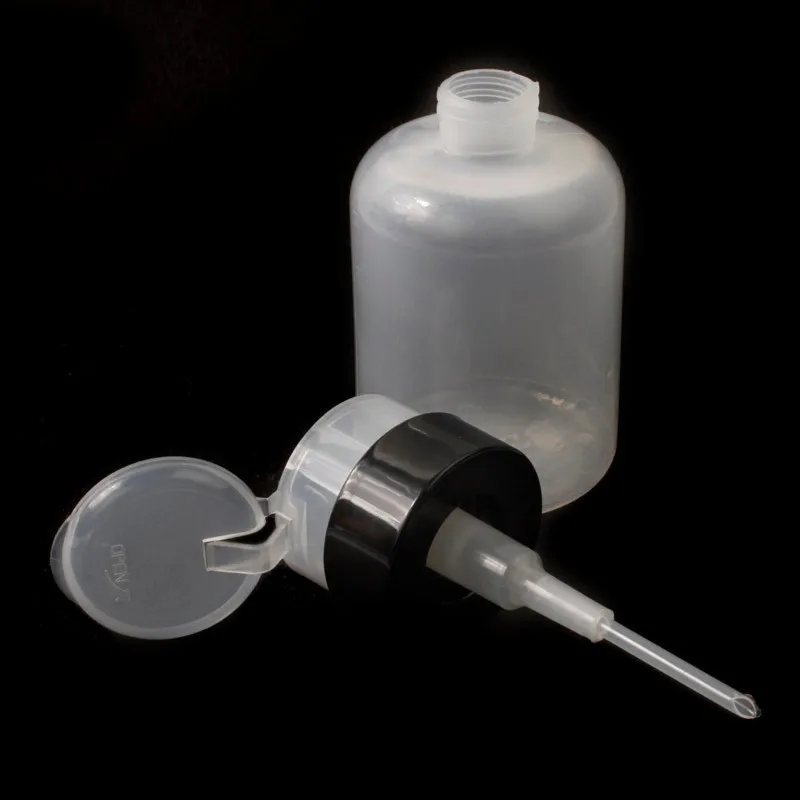 

1pc Plastic Portable 200ml Pump Nail Polish Remover Dispenser Polish Remover Makeup Cleaner Empty Bottle Nail Art Makeup Tool