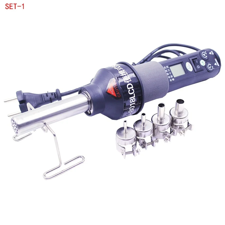

8018 Hot Air Gun Solder Soldering Rework Station 220V / 110V 450W Heat Air LCD Display Adjustable Temperature For IC SMD Repair