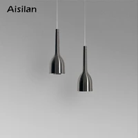 aisilan led anti glare pendant light nordic style nickel modern chandelier for dining room cafe bar personality pendant lamp