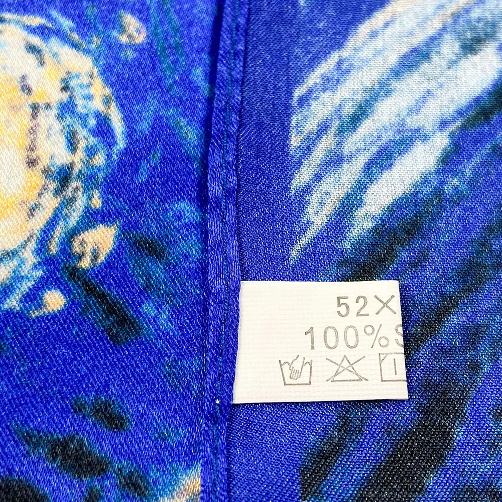 

100% Pure Silk Scarf Wholesale Scarf for Hair Silk Bandana Luxury Women's Small Square Silk Scarf Bulk Handkerchief Starry Night