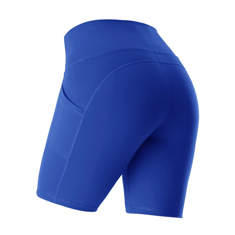 

Sports Shorts for Women 2020 New Cycling Running Fitness High Waist Push Up Hip Side Pocket Tight Gym Shorts Leggings Quick-dry