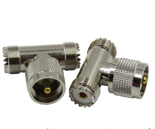 5 шт. PL259 UHF мужской PL-259 двойной SO-239 Женский SO239 Тройная футболка Тип 3 Way В комплект