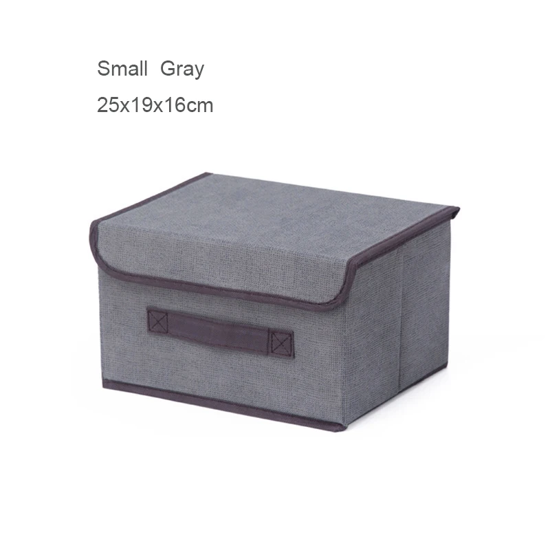 Small Gray ONEUP коробка для хранения с крышкой одежда носки игрушки закуски разное Органайзер без запаха коробка для хранения Ящики Косметика бытовой Органайзер - Цвет: Small Gray