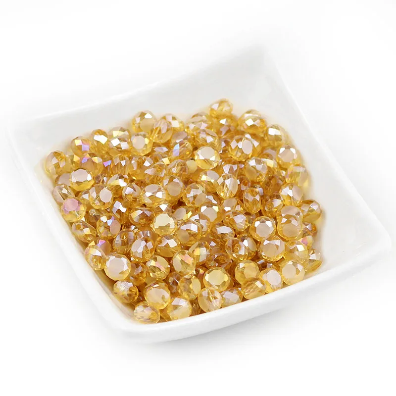 6*4 мм Разноцветные Круглые бусины для хлеба австрийские граненые с кристаллами