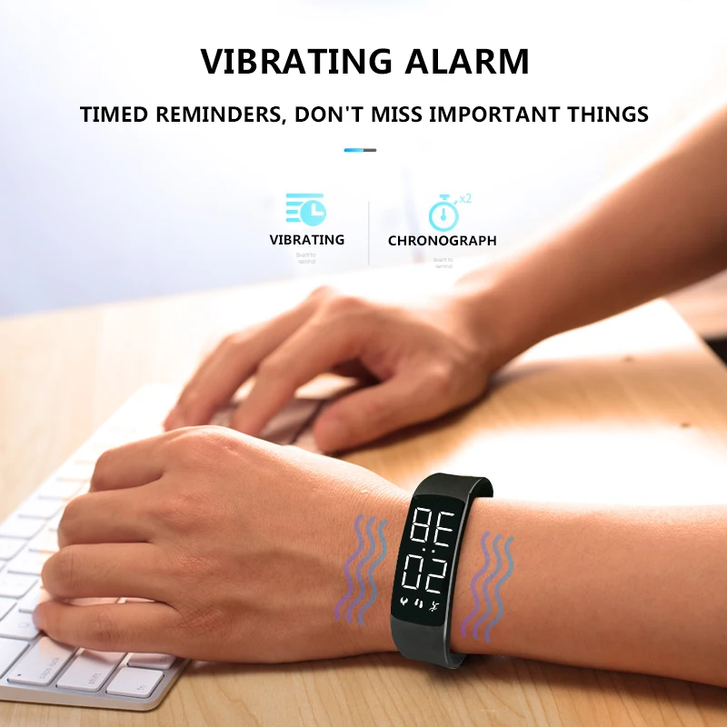 

Original Fashion Camouflage Digital Watch Waterproof Women Electric Sports Fitness Watches Smart Charging Bracelet Clock