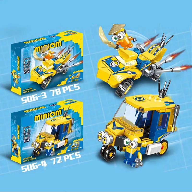

Toys For Children Cartoon Pull Back Car Model Kits Boys Educational Assembled Street View Building Blocks Bricks Kids Gifts Y09