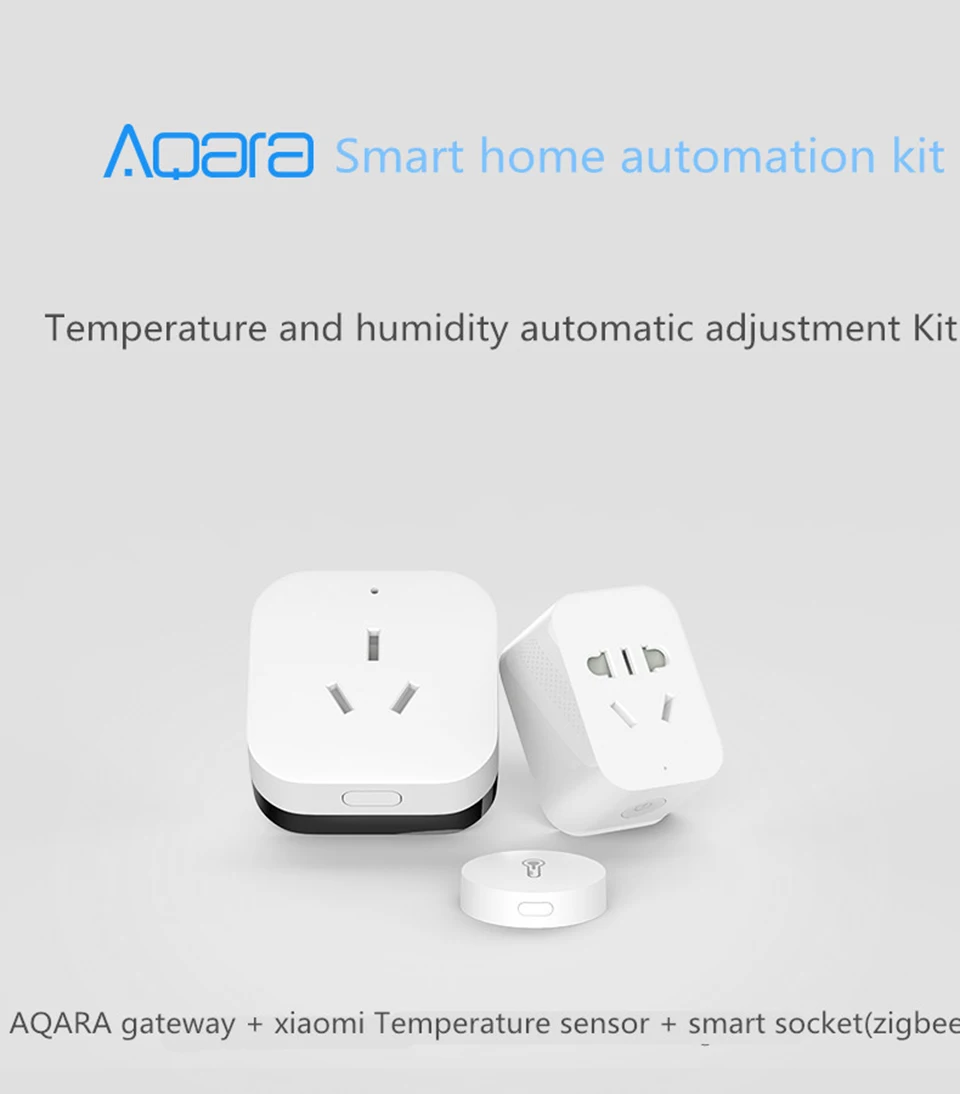 Xiaomi Aqara умный дом автоматизация наборы кондиционер партнер шлюз Zigbee Wifi умная розетка датчик температуры и влажности