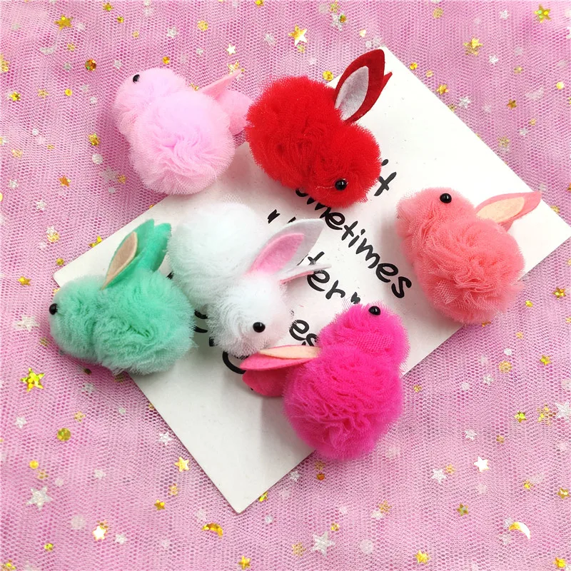 1 шт. Симпатичные 4 см резинки для волос с шариковым хвостом в виде кролика бант