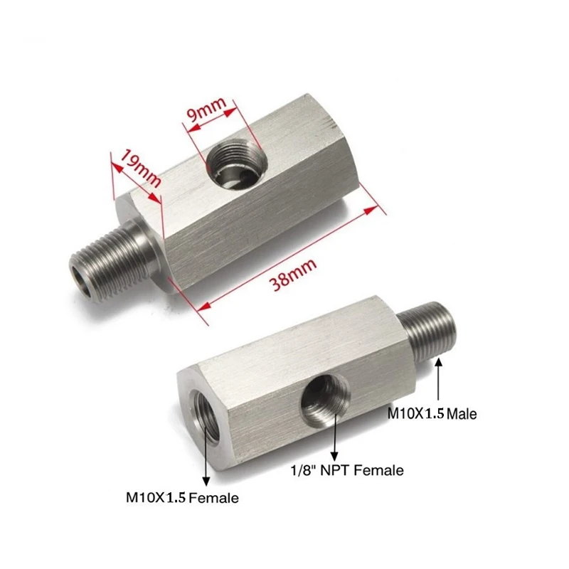 Тройник датчика давления масла 1/8 дюйма NPT к M10X1.5 адаптер турбо-подачи манометр |