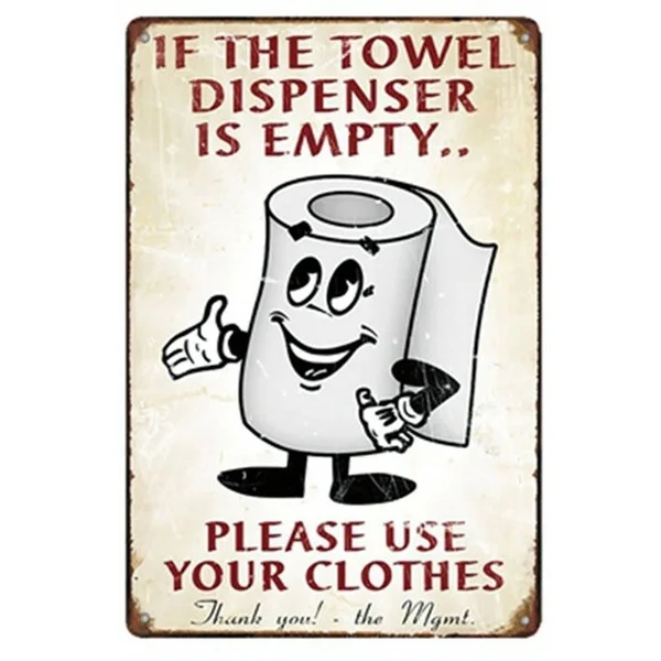 

Metal Tin Sign funny humor toilet sign Decor Bar Pub Home Vintage Retro Poster