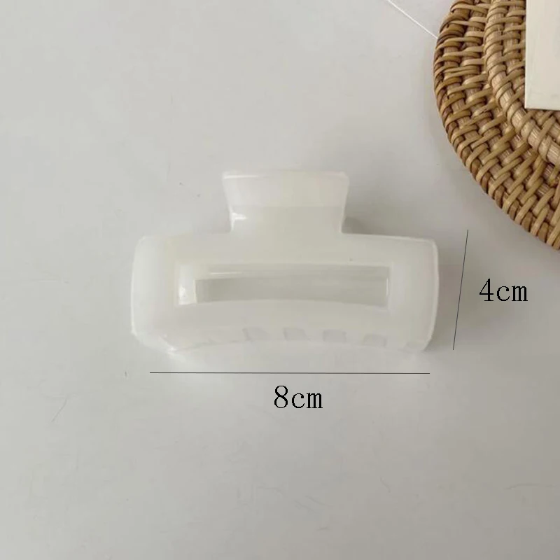 

Korean Acrylic Women Hair Claws Crab Clamps Charm Transparent Candy Color Lady Hair Clips Make up Hairdress Hair Styling Tool