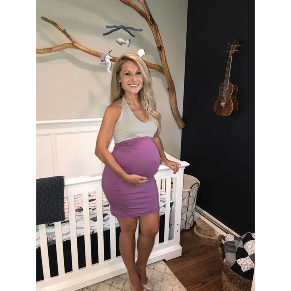 Осенняя одежда для беременных женщин модные сексуальные платья с v образным