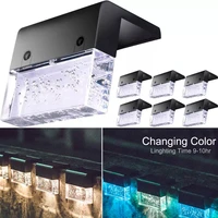48pcs led solar lights outdoor waterproof garden light led solar stair fence lamp decoration for patio stairs garden yard