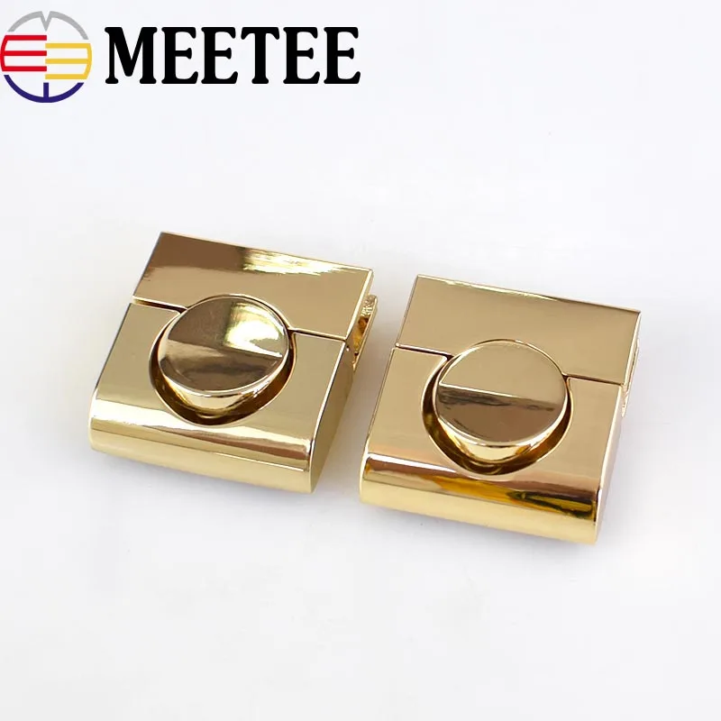 2/4 шт. квадратный Сумки из натуральной кожи с металлическими вставками и оснастки