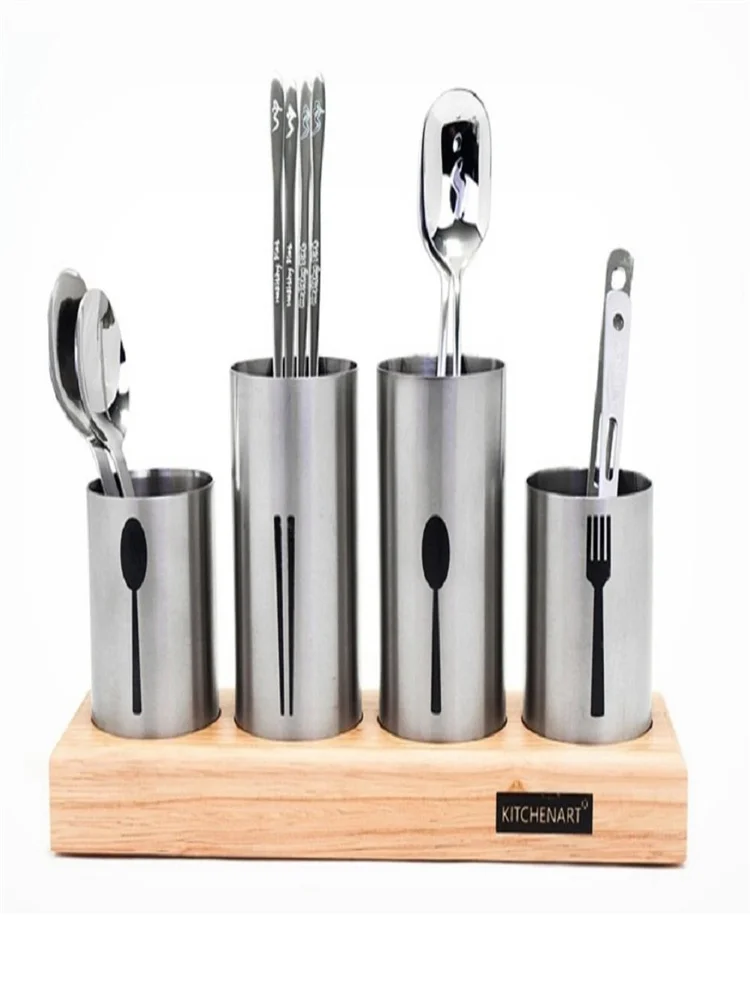 

Silverware Holder with Caddy for Spoons, Knives Forks - Utensil Organizer
