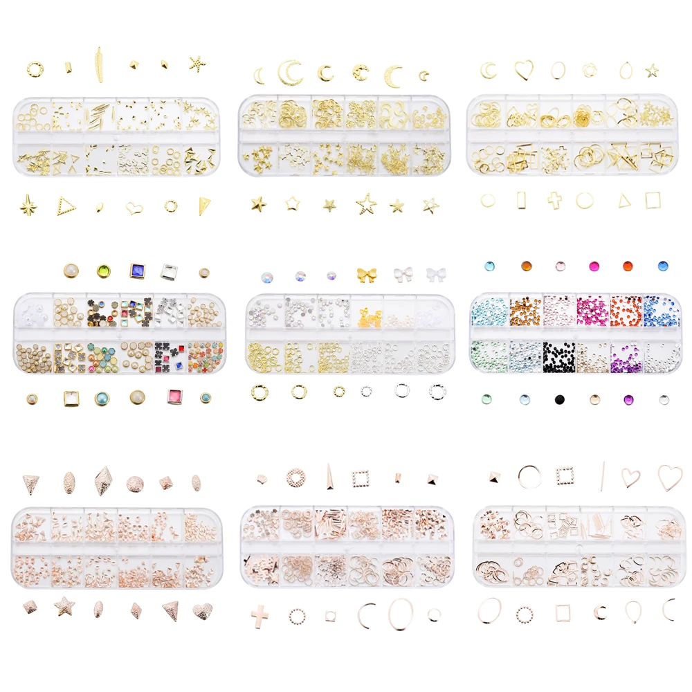 

1 Box Nail Art Mix Metal Frame Gold Color Filling UV Resin Epoxy Mold Making Filling Material for DIY Resin Crafts