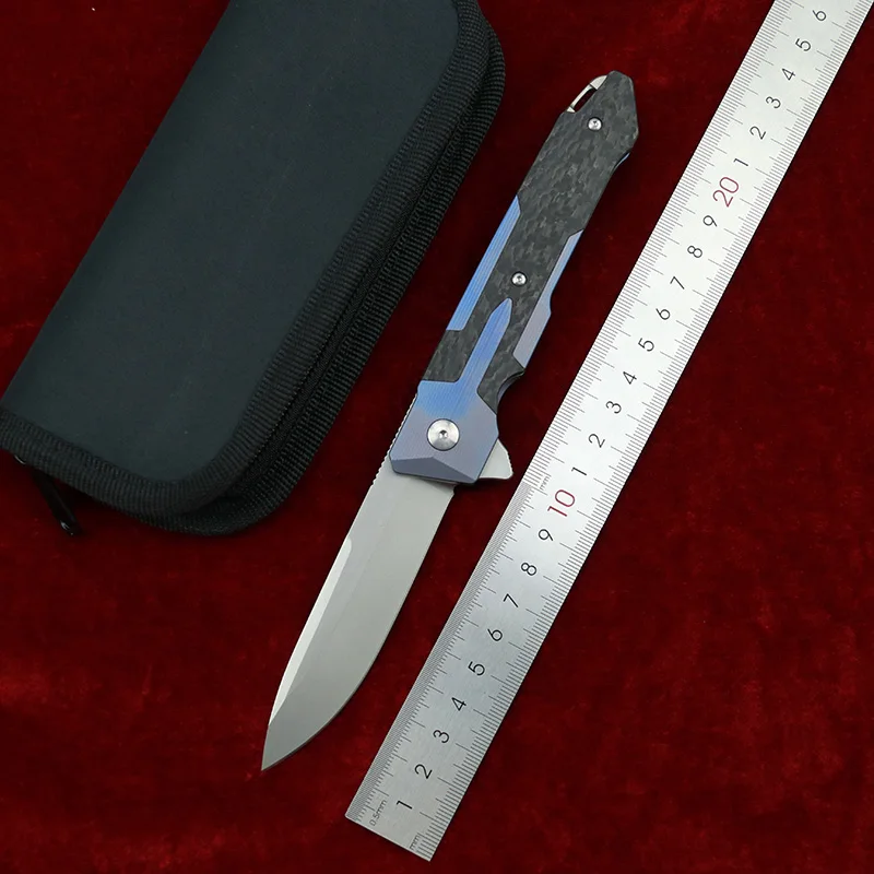 

LEMIFSHE 100% реальный S35vn титановый углеродный волоконный шарикоподшипник Флиппер складной инструмент для кемпинга охоты EDC кухонный нож