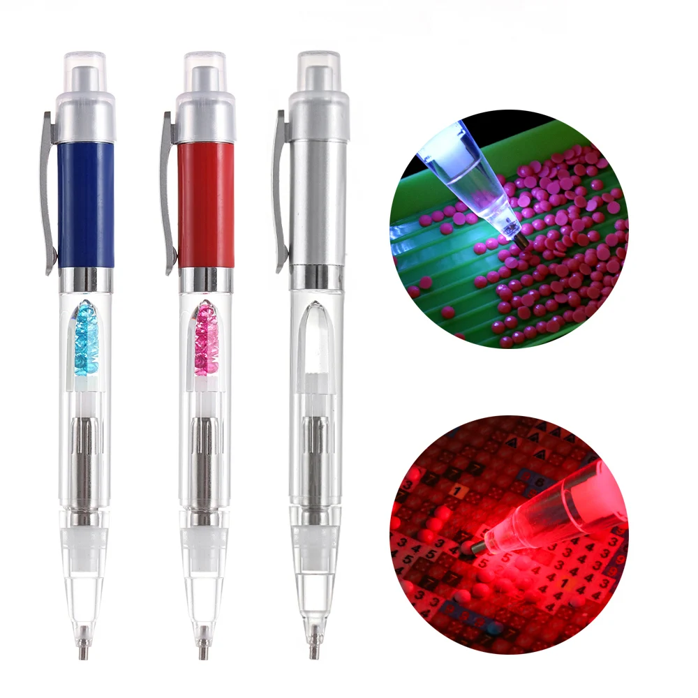 

Набор для алмазной вышивки «сделай сам», ручка со светодиодсветильник подсветильник кой, для вышивки крестиком, инструменты для нейл-арта, ...