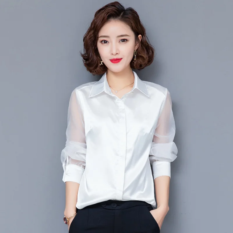 COIGARSAM Рабочая Рубашка с длинным рукавом Женские топы Новые весенние повседневные