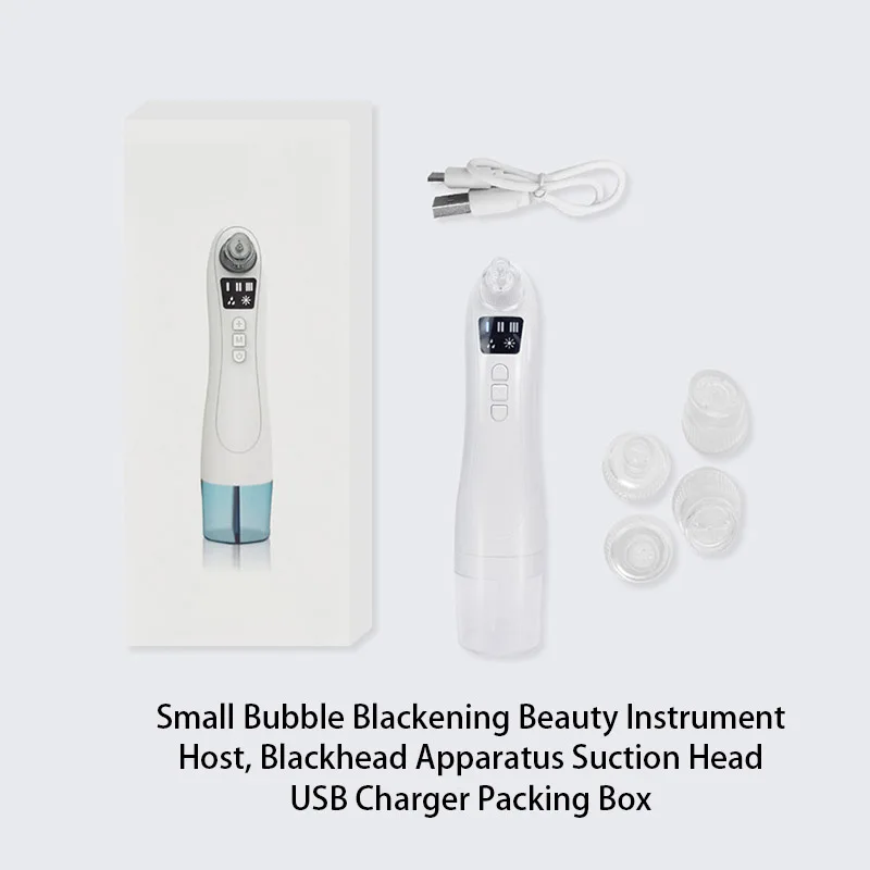 

Three Modes Vacuum Blackhead Remover With Four Heads Face Care Skin Rejuvenation Bubble Blackhead Beauty Instrument USB Charger