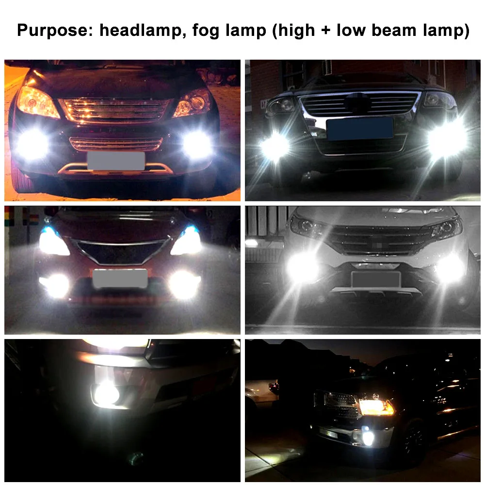 2 шт. H7 автомобилей головной светильник лампы белый 6000 К Противотуманные фары